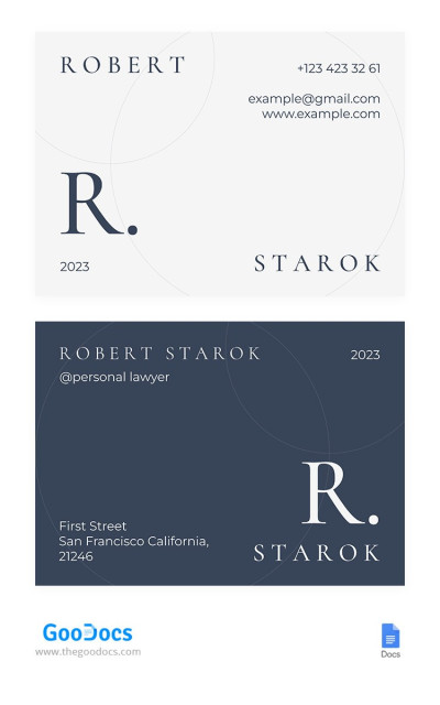 Strong Lawyer Business Card Template