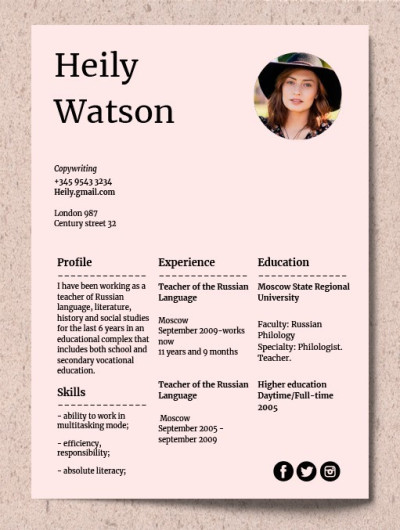 Student CV Template