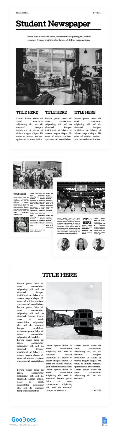 Perfect Student Newspaper Template