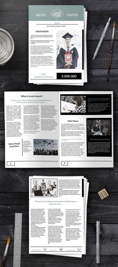 School Simple Newspaper Template