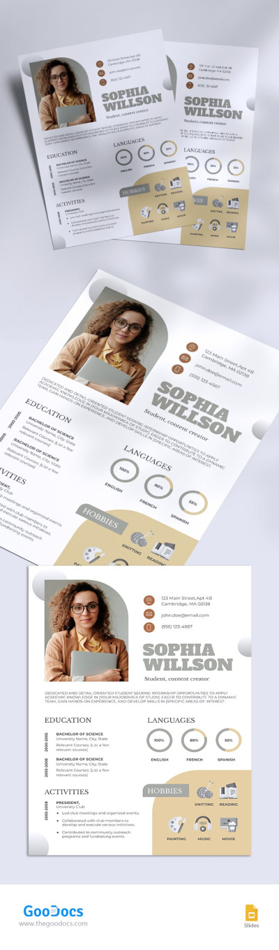 Student Resume Template