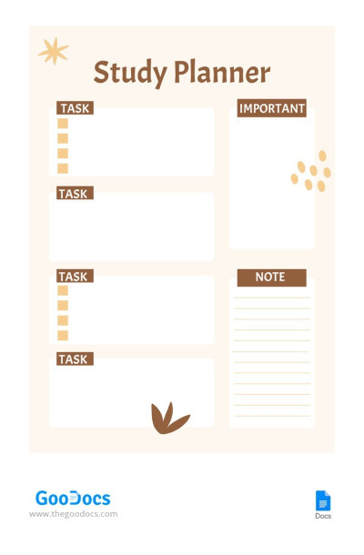 Study Planner Template