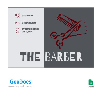 Stylish Barber Business Card Template