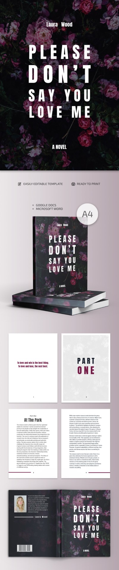 Stylish Novel Book Template