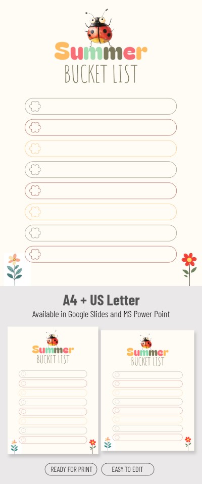 Summer Bucket List for Kids