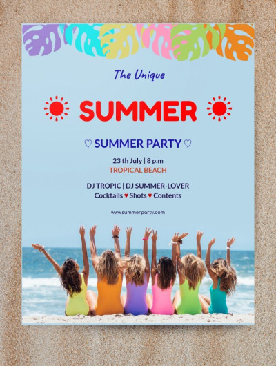 Colorful Summer Flyer Template