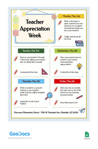 Teacher Appreciation Week Flyer Template