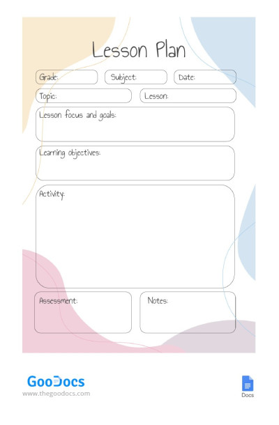 Teacher Lesson Plan Template Template