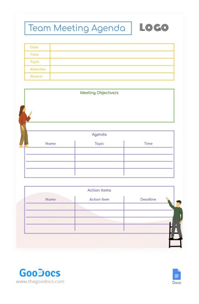 Printable Team Meeting Agenda Template