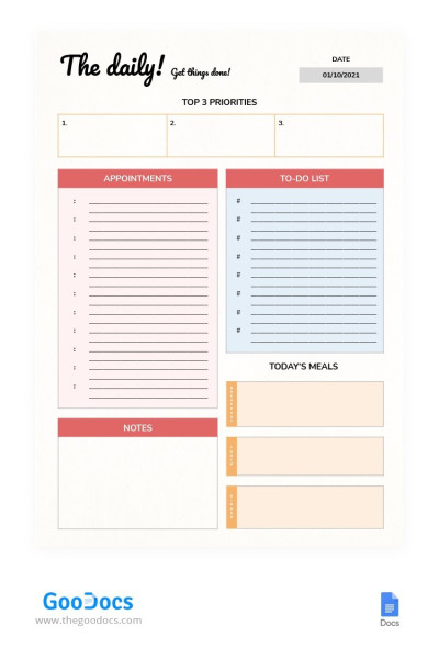 The Daily Planner Template
