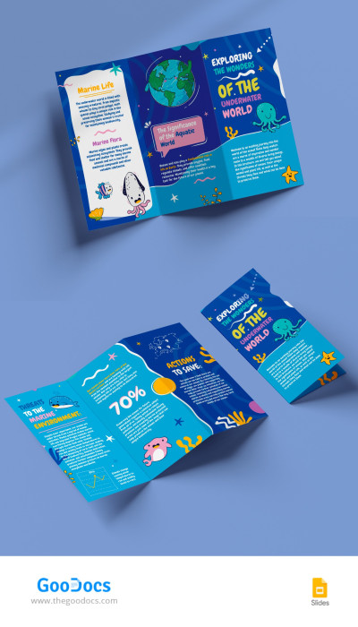 Trifold Brochure for School Project Template