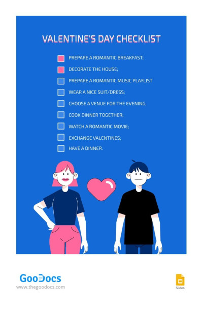 Valentine's Day Checklist Template