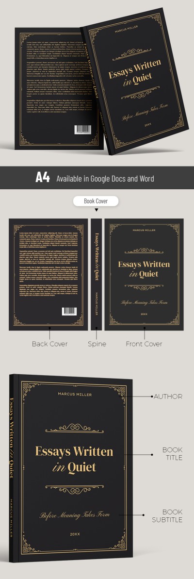 Vintage Book Cover Template Template