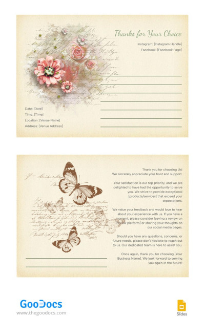 Free printable, customizable vintage postcard templates