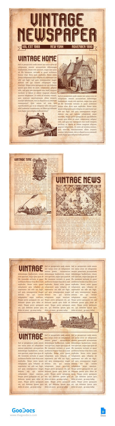 Western Vintage Newspaper Template