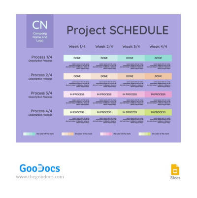 Violet Modern Project Schedule - Project Schedules