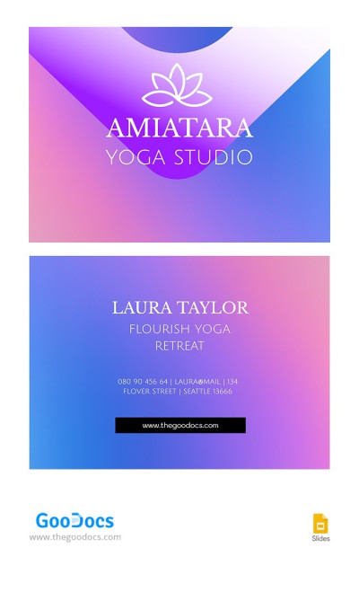 Violet Yoga Business Card Template