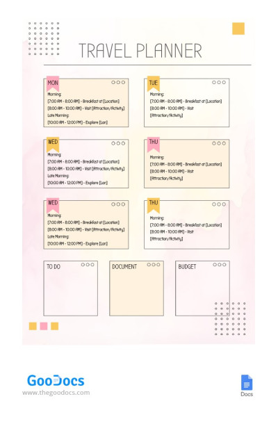 Vacation Planner Template