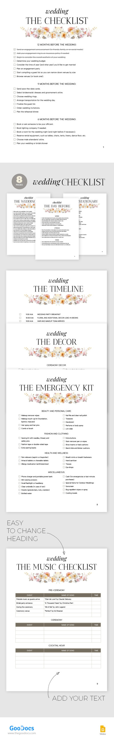 Wedding Checklist Template