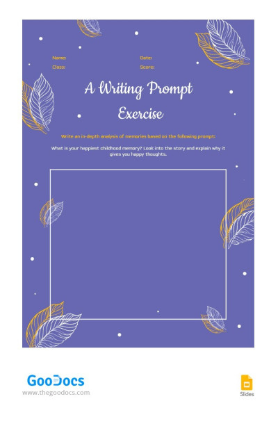 Writing Exercise Worksheets Template