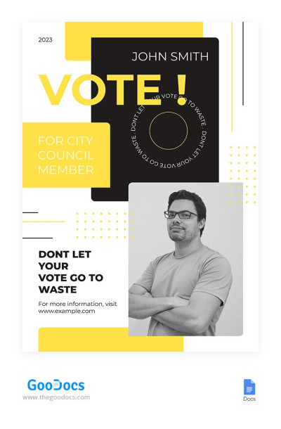 Yellow Campaign Poster Template