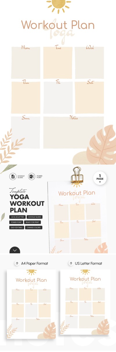 Yoga Workout Plan Template